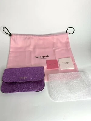 Cartera Kate Spade New York Rosa Brillo En Caja Mediana Solapa Magnética 5"x7" NUEVA Foto 1 de 4