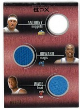 2007 Topps Luxury Box /75 Carmelo Anthony Howard Wade Billups Five Relic #LB5R-5