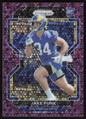 2021 Panini Prizm No Huddle Purple #402 Jake Funk /35 Los Angeles Rams - Image 1 of 2