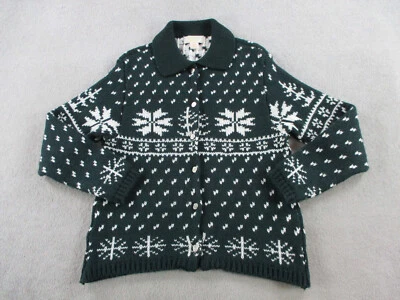 Suéter Tally Ho Mujer Grande Verde Cárdigan Vacaciones Acrílico Abuela Navidad Foto 1 de 4