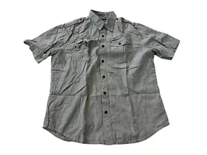 Ocean Current Mens Shirt Small Gray Pockets Button Up Short Sleeve Outdoor - Picture 1 of 8