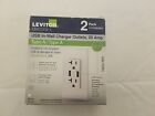 Leviton T5832-2BW USB In-Wall Charger Outlet - White
