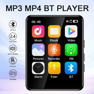 Bluetooth 5.3 MP4/MP3 Lossless Music Player FM Radio Recorder Sports Portable - Picture 1 of 23