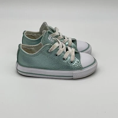 Zapatillas Converse All Star Chuck Taylor Metálicas Cuero Glaciar Zapatos Talla 6 Foto 1 de 4