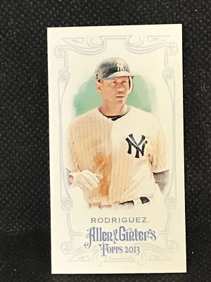 2013 TOPPS ALLEN & GINTER BASEBALL Alex Rodriguez #328 mini A & G Back - Image 1 of 2
