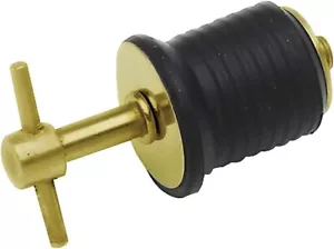 Sea Sense Twist Drain Plug 1 Inch Marine Boat Brass Drain Plug W/Neoprene Seal - Bild 1 von 1
