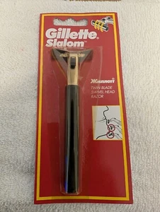 Vintage Gillette Slalom Doppelklingenrasierer mit drehbarem Kopf - klassische Rasur auch - Bild 1 von 5