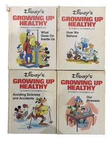 Vintage Disney's Growing Up Healthy Set Of 4 Books- Damaged See Description - Picture 1 of 4