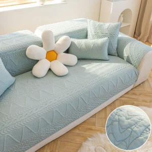 Premium Couch Sofa Cover Washed-cotton Quilted Non-Slip Sofa Slipcover Protector - Picture 1 of 14