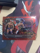 2023 WWE Panini Prizm Undercard Mustafa Ali Red Disco Wrestling Card #7 SP 51/99