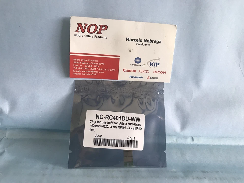 10 piezas. CHIP de reinicio de batería Ricoh MP 401 402 MP401 4520DN M9060130 M9060114 M9060118 Foto 1 de 1