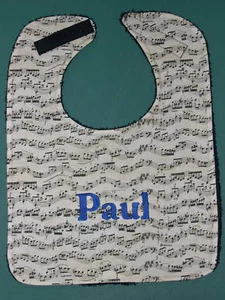 NOTAS MUSICALES Partitura Musical BABS BEBÉ BIB PERSONALIZADO Nombre del bebé TERRY LG - Imagen 1 de 8