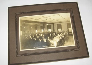 1915 Foto an Bord, Stromberg Nebraska, Commercial Club Bankett 9. April, 8x10" - Bild 1 von 9