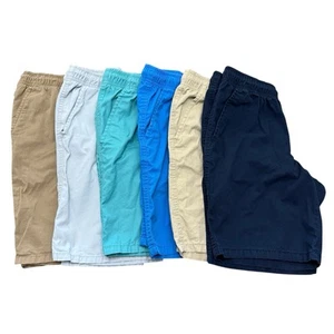LOT of 6 Cat & Jack shorts kids large / xl classic preppy pull on cotton school - Picture 1 of 19