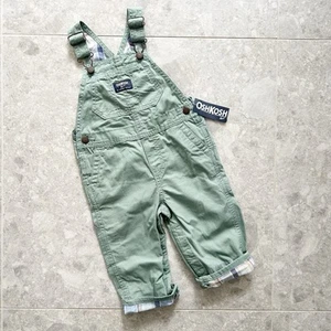 NWT Oshkosh Sage Green Overalls Size 18m - Picture 1 of 4
