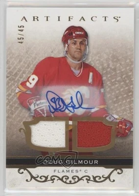 2021 Upper Deck Artifacts Legends Gold Material Relics /45 Doug Gilmour Auto HOF - Image 1 of 2