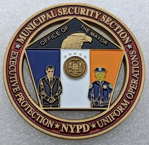NYPD Municipal Security Section Mayors Executive Protection Challenge Coin - Picture 1 of 2
