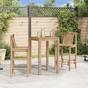Bar Stools 2 pcs Bamboo Modern Kitchen Furniture Dining Room Seating 42494 - Picture 1 of 11