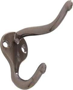 Hillman Coat/Hat Hook 852891 Pewter Clothes/Closet/Towel/Bathroom Hanger 2PC - Picture 1 of 2