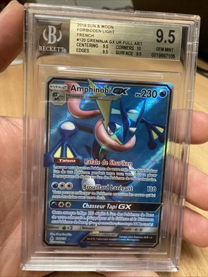 ~FR~ FRENCH BGS 9.5 Amphinobi GX (Greninja) Forbidden Light Beckett Pokemon Card - Image 1 of 2