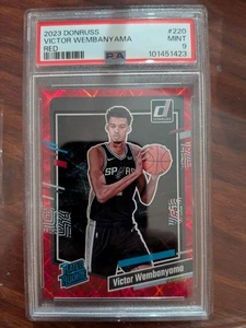 Panini Donruss #220 Victor Wembanyama RC #220 2023 rojo PSA 9 como nuevo - Imagen 1 de 2