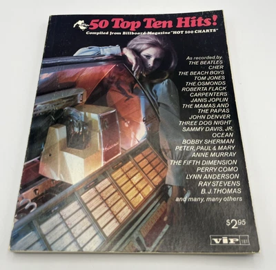 Top Ten Hits Billboard Magazine Hot 100 Charts Sheet Music Book - Image 1 of 4