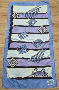 VINTAGE HILASAL BEACH FASHION COLORFUL COTTON BEACH POOL BATH TOWEL EUC ARUBA - Picture 1 of 5