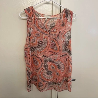 Joie Joaquin Paisley Floral 100% Silk Women’s Medium Tank Top - Image 1 of 4