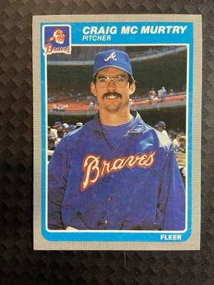 Nm Craig McMurtry #333 1985 Fleer Atlanta Braves - Image 1 of 2