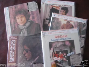 BOB DYLAN BLONDE SET OF 5 VERIFIED S STICKER JAPAN REPLICA JACKET OBI RARE CDS - Picture 1 of 1