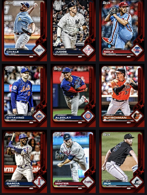 [DIGITAL] Topps Bunt - 2024 Base 24 S1 - Tier 7 Red Lightning - A to J - Pick - Image 1 of 1