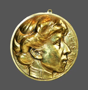 Bronze-Medaille Elisabeth Regina Von Belgio 1915 Léon Vogelaar - Bild 1 von 1
