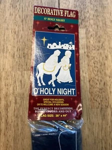 Vintage 1998 O’ Holy Night Decorative Flag Banner Indoor Outdoor 28"x44" By NCE - Picture 1 of 4