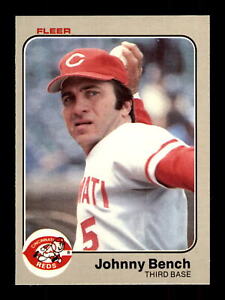 1983 Fleer  #584 Johnny Bench Cincinnati Reds HOF