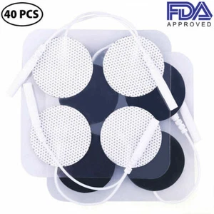 40 Pcs Round Electrode Pads Sitcky Gel for T-E-N-S 3000 7000 2500 T-E-N-S Unit - Picture 1 of 9