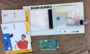Logitech Scanman Color Hand Scanner Scanning Board Japan Vintage UNTESTED - Picture 1 of 12