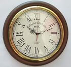 Wooden Wall Clock 16" Antique Look Style Broun Color