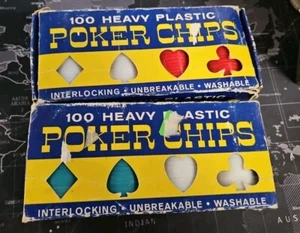 Vintage Poker Chips Two Sets Of 100 Tarco - Picture 1 of 4