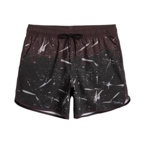 Men's 5" Maroon & Black Stretch Quick Dry Running Athletic Shorts w/ Pockets, XS - Picture 1 of 4