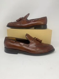Allen Edmonds Saran Dress TasslesLoafer Brown Leather Shoes Men Sz 9 D - Picture 1 of 11