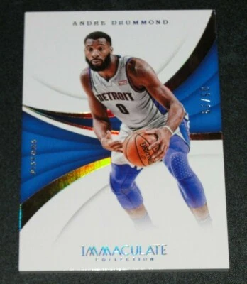 2017-18 Immaculate ANDRE DRUMMOND #67 Gold Foil Variant/10 PISTONS UConn HUSKIES - Image 1 of 2