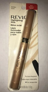 REVLON HIGHLIGHTING STICK ILLUMINATOR FOR BROWS CHEEKS EYES W/ SHARPENER, GOLDEN - Picture 1 of 12