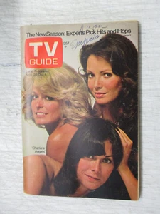 TV GUIDE MAGAZINE SEPT OCT 1 1976 CHARLIE'S ANGELS JACLYN SMITH FAWCETT NO LABEL - Picture 1 of 2