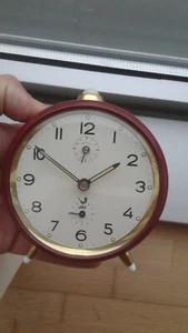 Jaz 1201-61 GARNET HAND-WINDING VINTAGE ALARM CLOCK REVEIL SVEGLIA WATCH 60's - Imagen 1 de 12