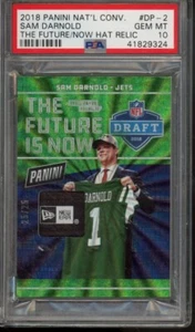 2018 Panini The National SAM DARNOLD #DP2 The Future Is Now Hat Relic /25 PSA 10 - Picture 1 of 2