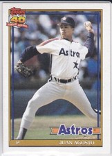 M) 1991 Topps Baseball Trading Card - Juan Agosto #703