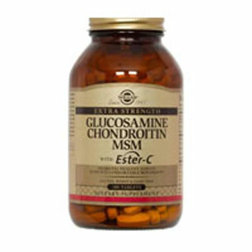 Condroitina glucosamina extra fuerte MSM con éster-C 180 tabletas de Solgar Foto 1 de 1