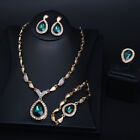 Bridal Jewelry Set Crystal Necklace Earring Ring Bracelet Indian Wedding Party