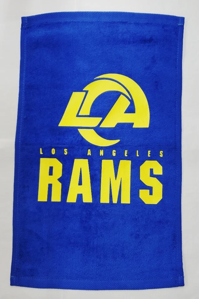 NFL Los Angeles Rams Toalla Rally Azul Logo Amarillo 11" x 18" 100% Algodón Foto 1 de 1