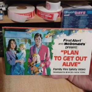 VHS First Alert & McDonalds PLAN TO GET OUT ALIVE Fire Safety PROMO Video 1988 - Picture 1 of 6